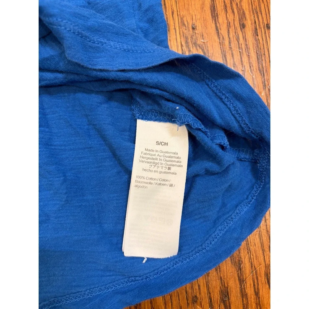 J.Crew Womens Blue Its Better By The Beach Graphic Ringer T-Shirt Small